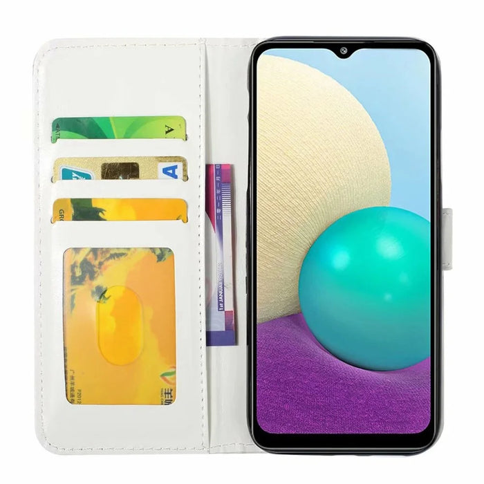 For Samsung Galaxy S24 FE Case 3D Pattern Printed Leather Phone Cover Card Holder - Three Butterflies - 2