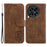 For TECNO Camon 30 Premier 5G Wallet Case Cute Tiger Imprint Leather Phone Cover - Brown - 1