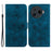For TECNO Camon 30 Pro 5G Wallet Case Lily Imprint Anti-Scratch Leather Phone Cover - Dark Blue - 1