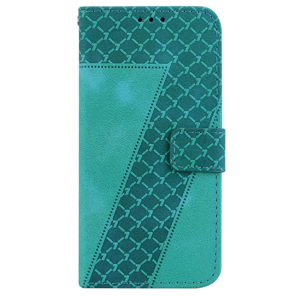 For TECNO Camon 30 Pro 5G Stand Case Pattern Imprint Leather Phone Cover with Wallet - Green - 7
