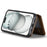 JEEHOOD J05 For iPhone 15 Case Leather Mobile Cover with Detachable Magnetic Card Bag - Brown - 4