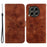 For TECNO Camon 30 4G / 30 5G Wallet Case Anti-Scratch Lily Imprint Leather Phone Cover - Brown - 1