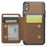 JEEHOOD J05 For iPhone XR Case Leather Mobile Cover with Detachable Magnetic Card Bag - Brown - 2