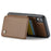 JEEHOOD J05 For iPhone XR Case Leather Mobile Cover with Detachable Magnetic Card Bag - Brown - 3