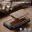 JEEHOOD J05 For iPhone XR Case Leather Mobile Cover with Detachable Magnetic Card Bag - Brown - 5
