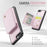 JEEHOOD J05 For iPhone 6 Plus / 7 Plus / 8 Plus / 6s Plus 5.5-inch Case Leather Mobile Cover with Detachable Magnetic Card Bag - Pink - 7
