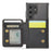 JEEHOOD J05 For Samsung Galaxy S24 Ultra Case Leather Mobile Cover with Detachable Magnetic Card Bag - Black - 3