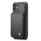 JEEHOOD J05 For iPhone 11 Case Leather Mobile Cover with Detachable Magnetic Card Bag - Black - 2