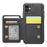 JEEHOOD J05 For iPhone 11 Case Leather Mobile Cover with Detachable Magnetic Card Bag - Black - 3