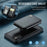 JEEHOOD J05 For iPhone 11 Case Leather Mobile Cover with Detachable Magnetic Card Bag - Black - 6