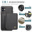 JEEHOOD J05 For iPhone 11 Case Leather Mobile Cover with Detachable Magnetic Card Bag - Black - 7