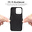 ESEBLE For iPhone 15 Pro Case with Card Holder Slot PU Leather Shockproof Back Cover - Dark Grey - 6