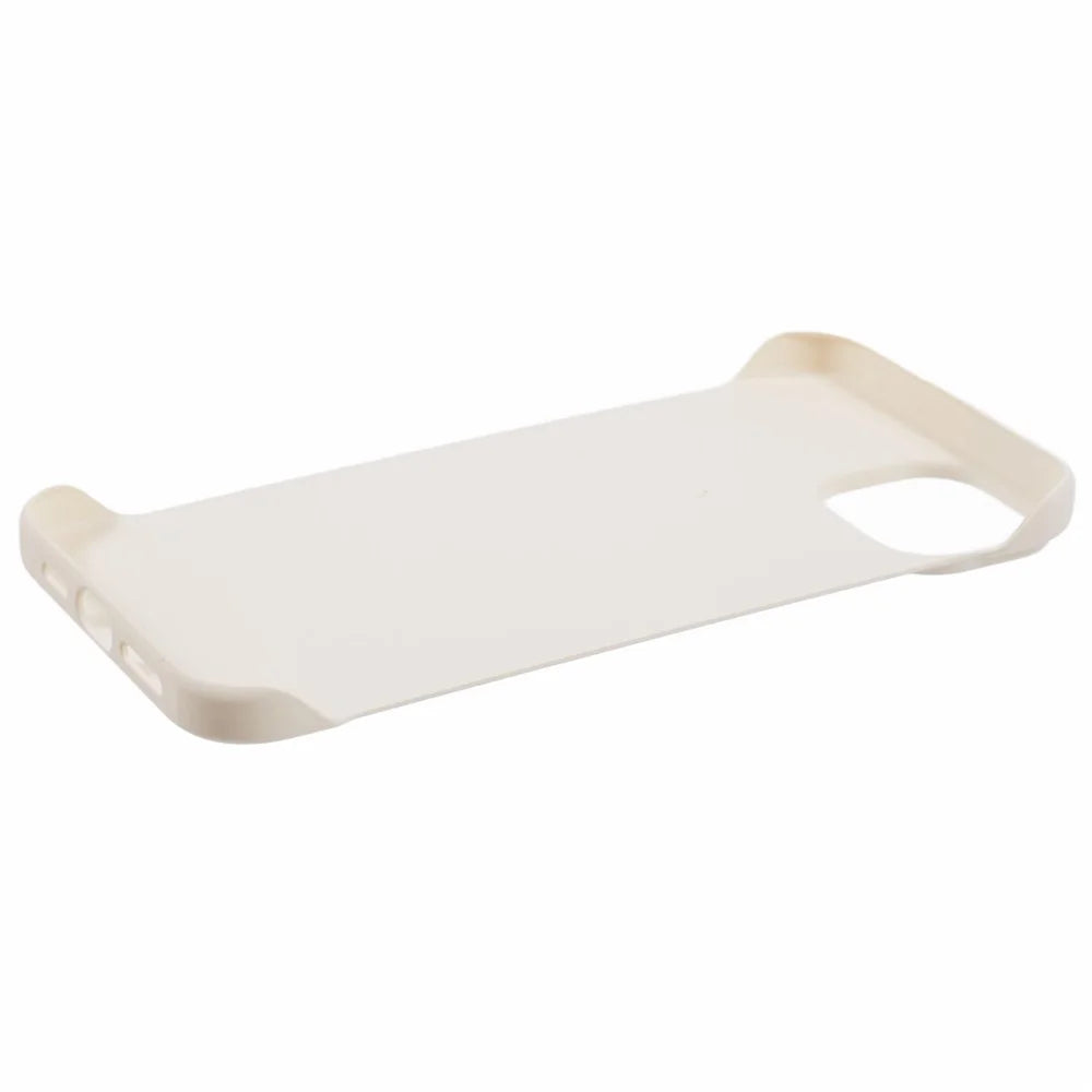 For iPhone 15 Plus Case Hard PC Phone Cover Frameless Breathable - White - 4