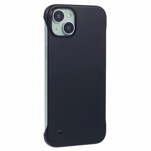 For iPhone 15 Plus Case Borderless Design PC Hard Phone Cover - Black - 1