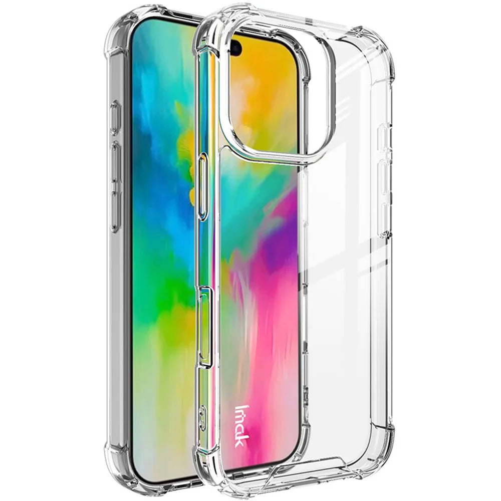 IMAK For iPhone 16 Pro Max Case Airbag Corners PC+TPU Clear Phone Cover - 1