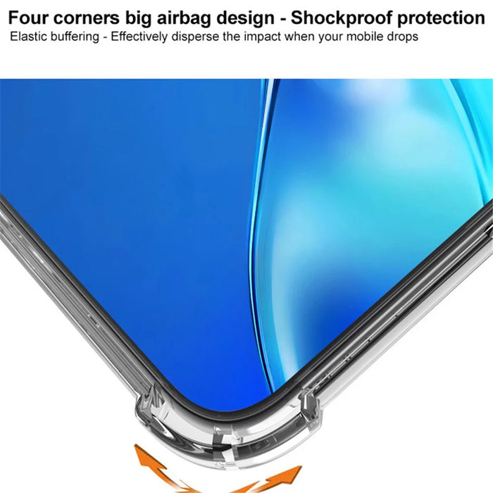IMAK For iPhone 16 Clear Case Airbag Corners TPU Frame PC Back Cover - 4