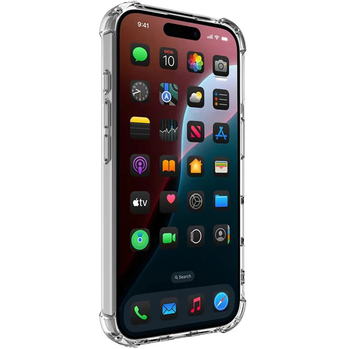 IMAK For iPhone 16 Clear Case Airbag Corners TPU Frame PC Back Cover - 7