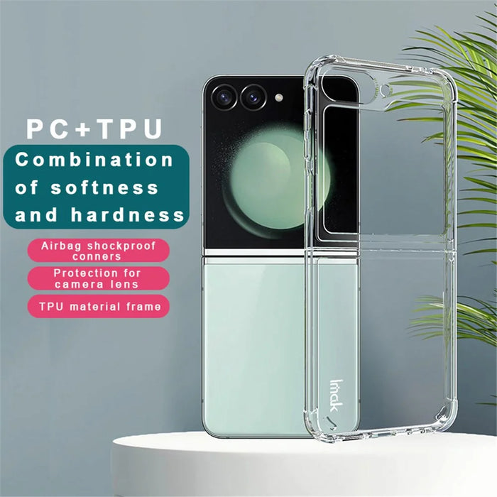 IMAK For Samsung Galaxy Z Flip7 FE 5G / Z Flip6 5G Clear Case PC+TPU Protective Phone Cover - 2