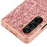 For Samsung Galaxy Z Fold6 5G Phone Case Glitter Electroplated TPU Frame PC Back Cover - Rose Gold - 5