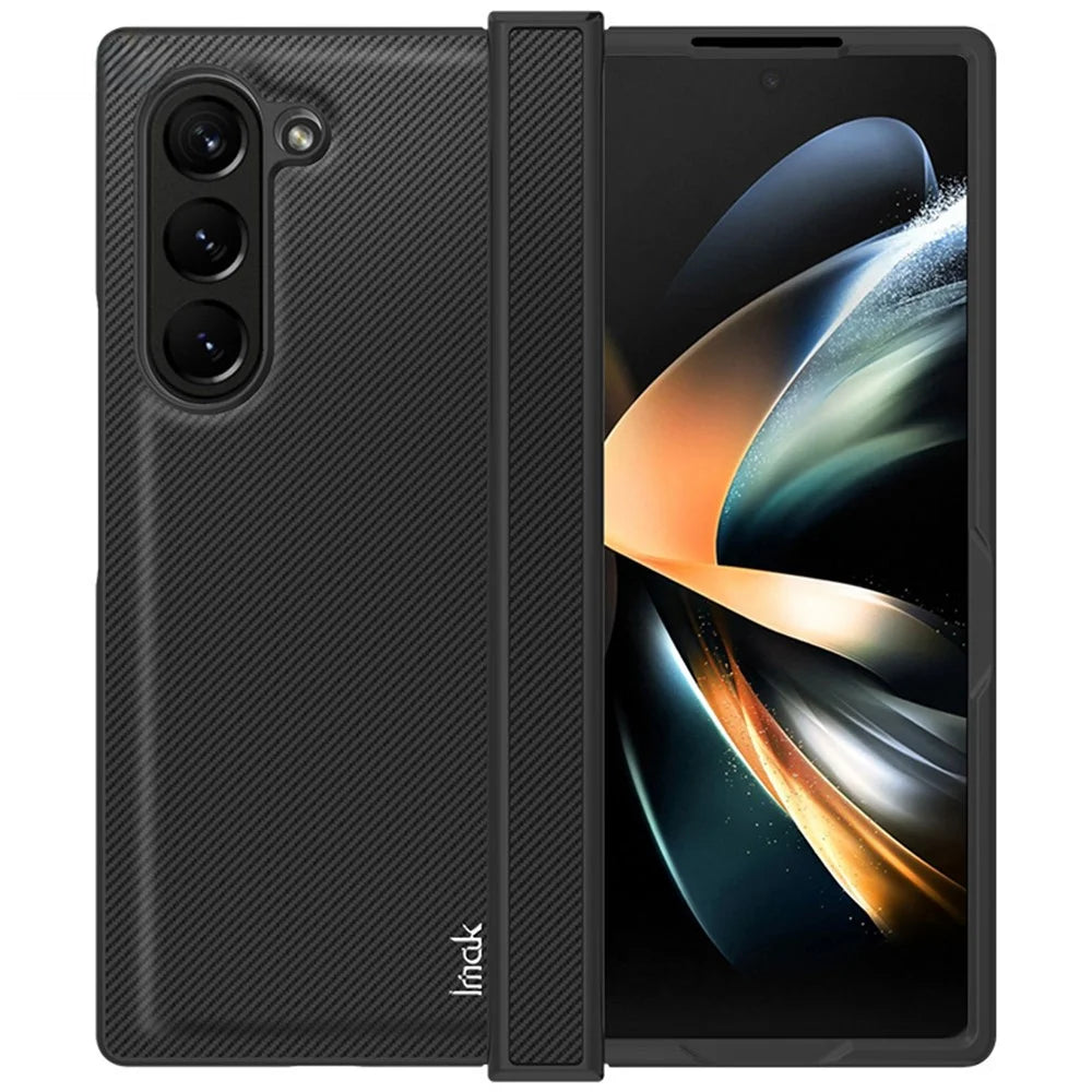 IMAK Ruiyi Series for Samsung Galaxy Z Fold6 5G Case Carbon Fiber Leather+PC Cover - 3