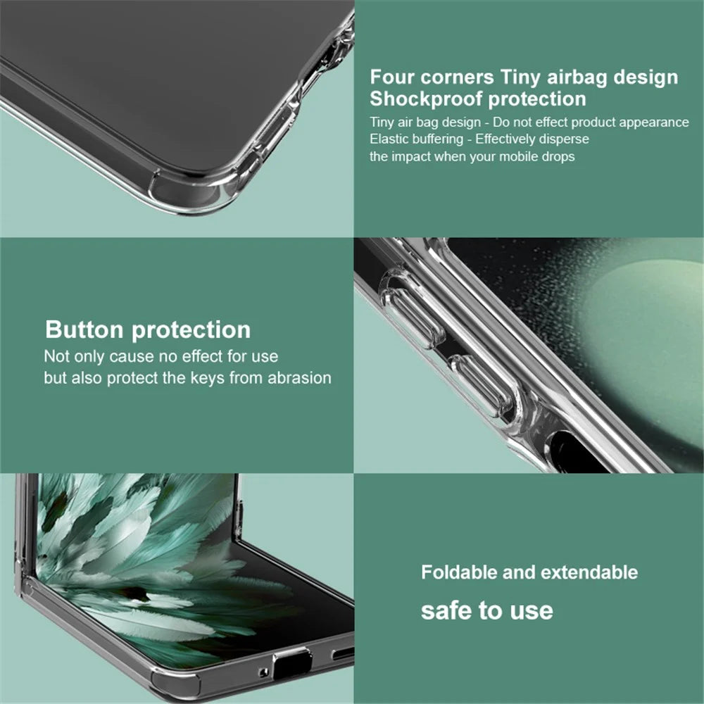 IMAK UX-6 Series for Samsung Galaxy Z Flip7 FE 5G / Z Flip6 5G Case Airbags Shockproof Clear TPU Phone Cover - 6