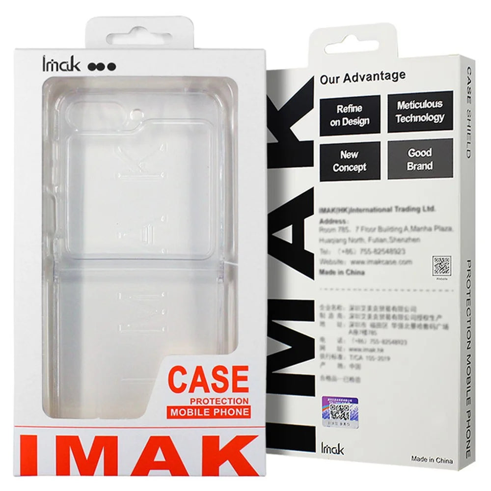 IMAK UX-6 Series for Samsung Galaxy Z Flip7 FE 5G / Z Flip6 5G Case Airbags Shockproof Clear TPU Phone Cover - 7