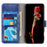 For Samsung Galaxy S24 FE Case Wallet Leather Phone Cover Crazy Horse Texture - Blue - 2