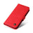 For Samsung Galaxy S24 FE Leather Wallet Cases Skin Touch Phone Cover Stand with Strap - Red - 5