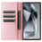 For Samsung Galaxy S24 Ultra Case RFID Blocking Wallet Leather Phone Cover - Pink - 2