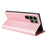 For Samsung Galaxy S24 Ultra Case RFID Blocking Wallet Leather Phone Cover - Pink - 4