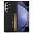 For Samsung Galaxy Z Fold6 5G Case Card Holder Litchi Texture Leather+PC Folding Phone Cover - Black - 2