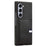 For Samsung Galaxy Z Fold6 5G Case Card Holder Litchi Texture Leather+PC Folding Phone Cover - Black - 6