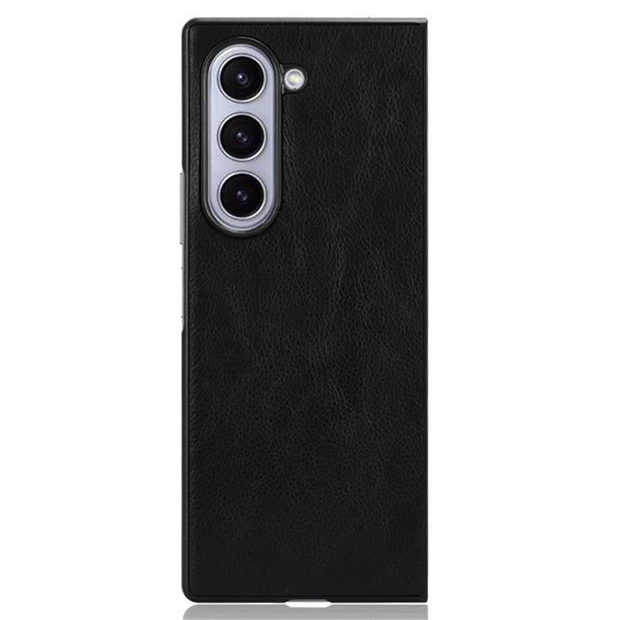For Samsung Galaxy Z Fold6 5G Case Litchi Texture PU Leather + PC Phone Cover - Black - 4