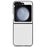 For Samsung Galaxy Z Flip7 FE 5G / Z Flip6 5G Case Crocodile Texture Leather+PC Folding Phone Cover - White - 6