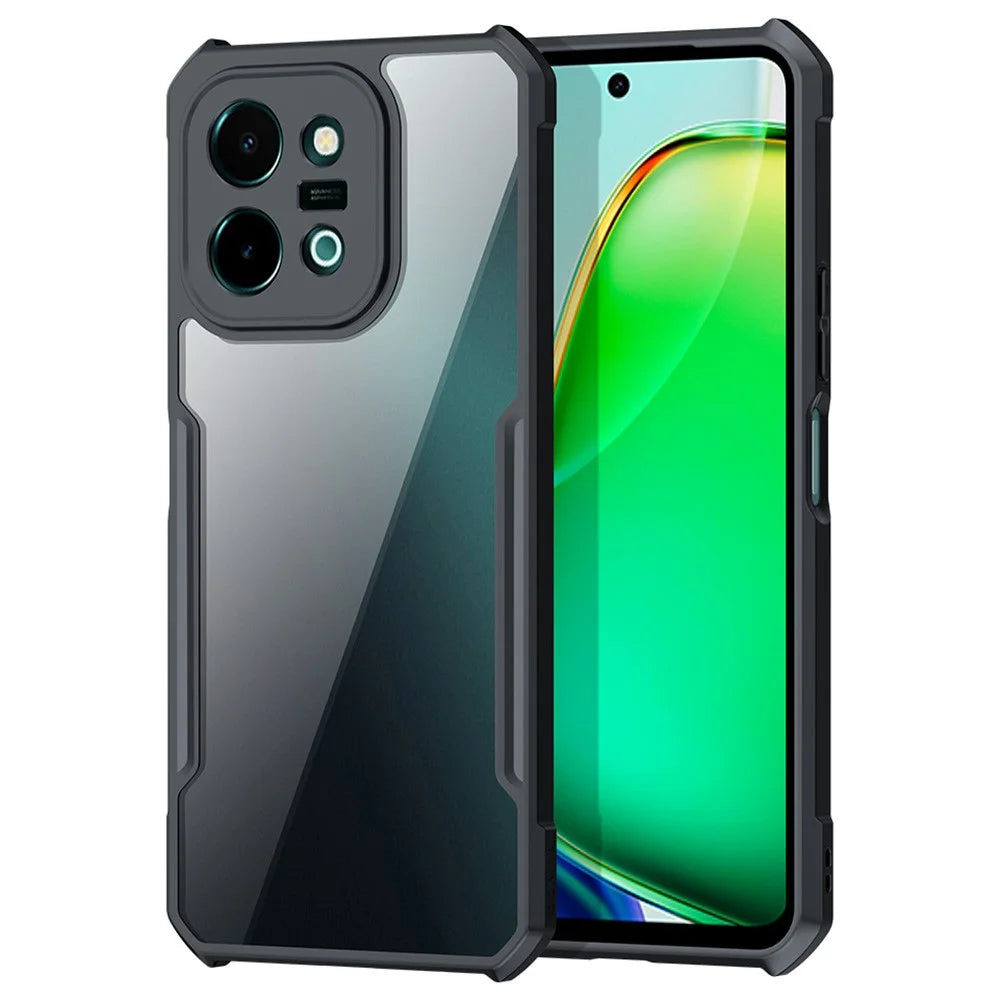 XUNDD For vivo Y28 4G Case Transparent Acrylic + TPU Frame Phone Cover Airbags Protection - 1