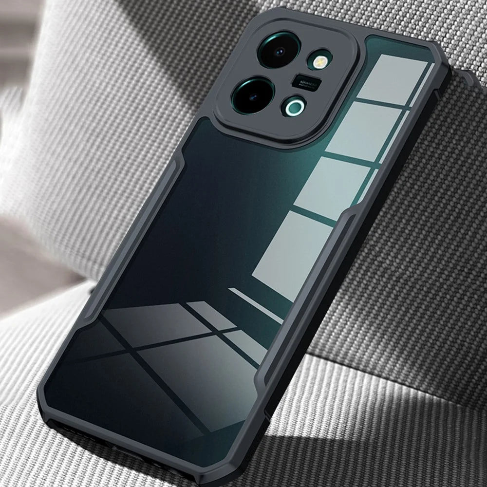XUNDD For vivo Y28 4G Case Transparent Acrylic + TPU Frame Phone Cover Airbags Protection - 3