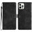 For iPhone 16 Pro Max Case Butterfly Flower PU Leather Flip Protective Phone Cover - Black - 1