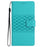 For iPhone 16 Plus Case Rhombus Leather Horizontal Flip Phone Cover - Sky Blue - 7