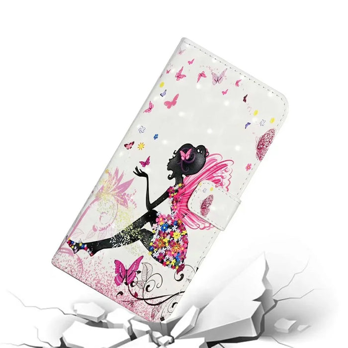 For iPhone 16 Pro Max Case Flip Wallet 3D Pattern Leather Phone Cover - Girl - 4