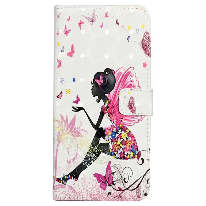 For iPhone 16 Pro Max Case Flip Wallet 3D Pattern Leather Phone Cover - Girl - 5