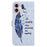 For iPhone 16 Case 3D Creative Pattern PU Leather Stand Phone Cover - Blue Feather - 6