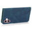 For iPhone 16 Plus Case Splicing Color Magnetic Clasp Leather Phone Cover - Blue+Green - 4