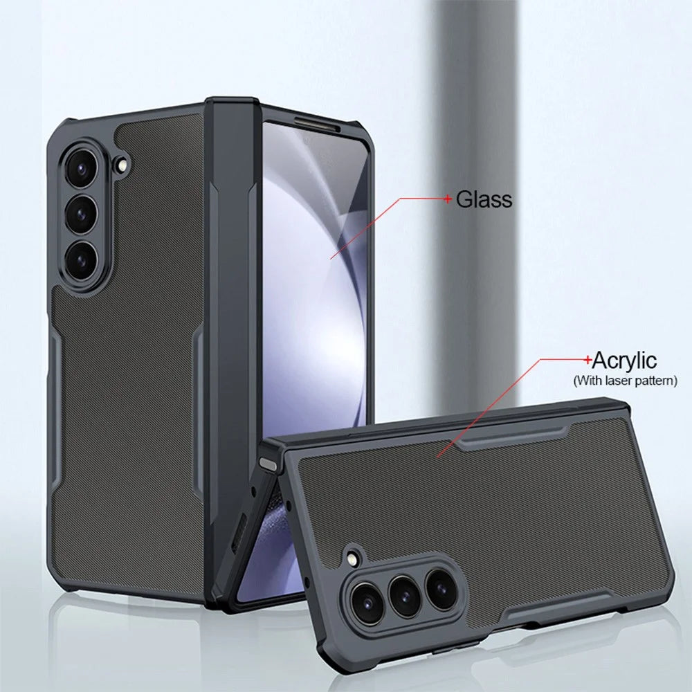 XUNDD For Samsung Galaxy Z Fold6 5G Case TPU+Acrylic  Precise Cutouts Phone Cover with Screen Film / Protective Bar - 2