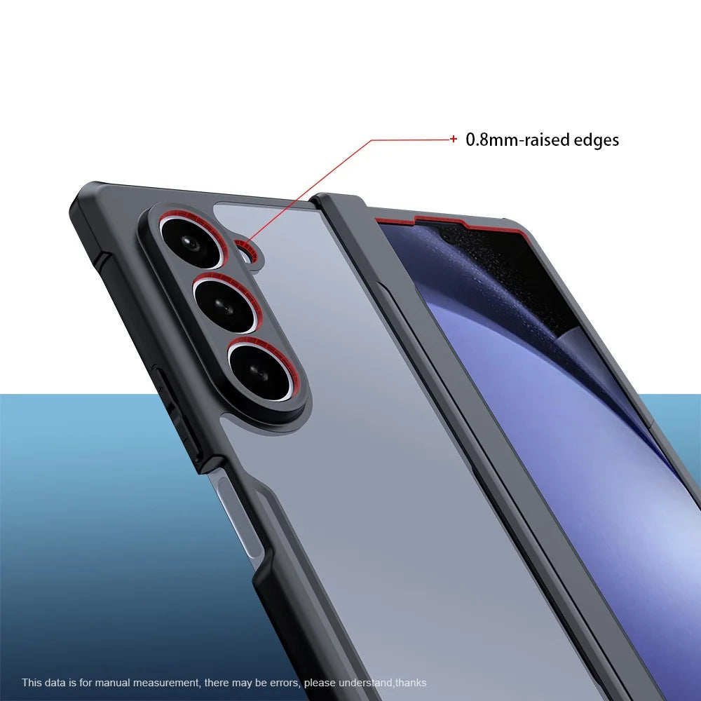 XUNDD For Samsung Galaxy Z Fold6 5G Case TPU+Acrylic  Precise Cutouts Phone Cover with Screen Film / Protective Bar - 6