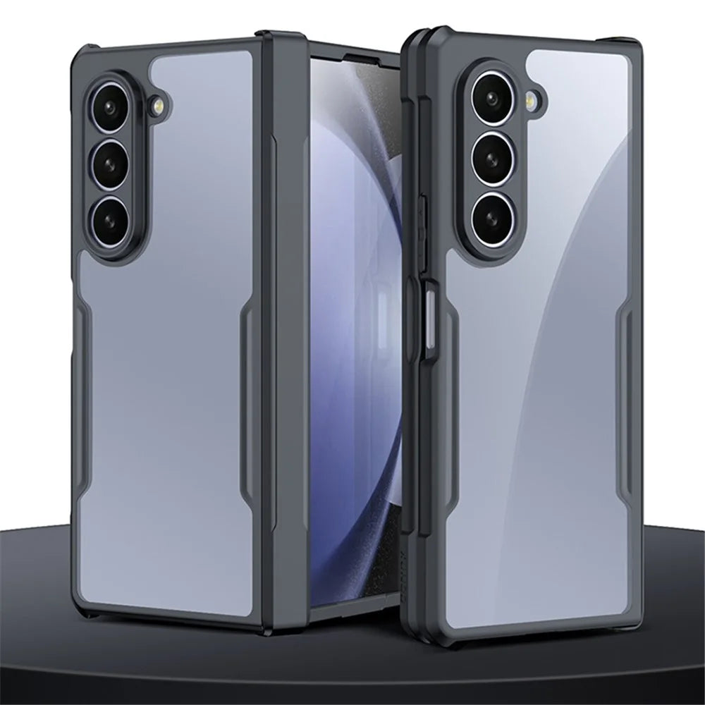 XUNDD For Samsung Galaxy Z Fold6 5G Case TPU+Acrylic  Precise Cutouts Phone Cover with Screen Film / Protective Bar - 7