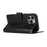 DF-06 For iPhone 16 Pro Max Case Line Imprint Wallet Phone Cover - Black - 4