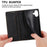 DF-05 For iPhone 16 Plus Case RFID Blocking PU Leather Wallet Phone Cover - Black - 6