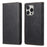 DF-05 For iPhone 16 Pro Wallet Case RFID Blocking PU Leather Phone Cover - Black - 1