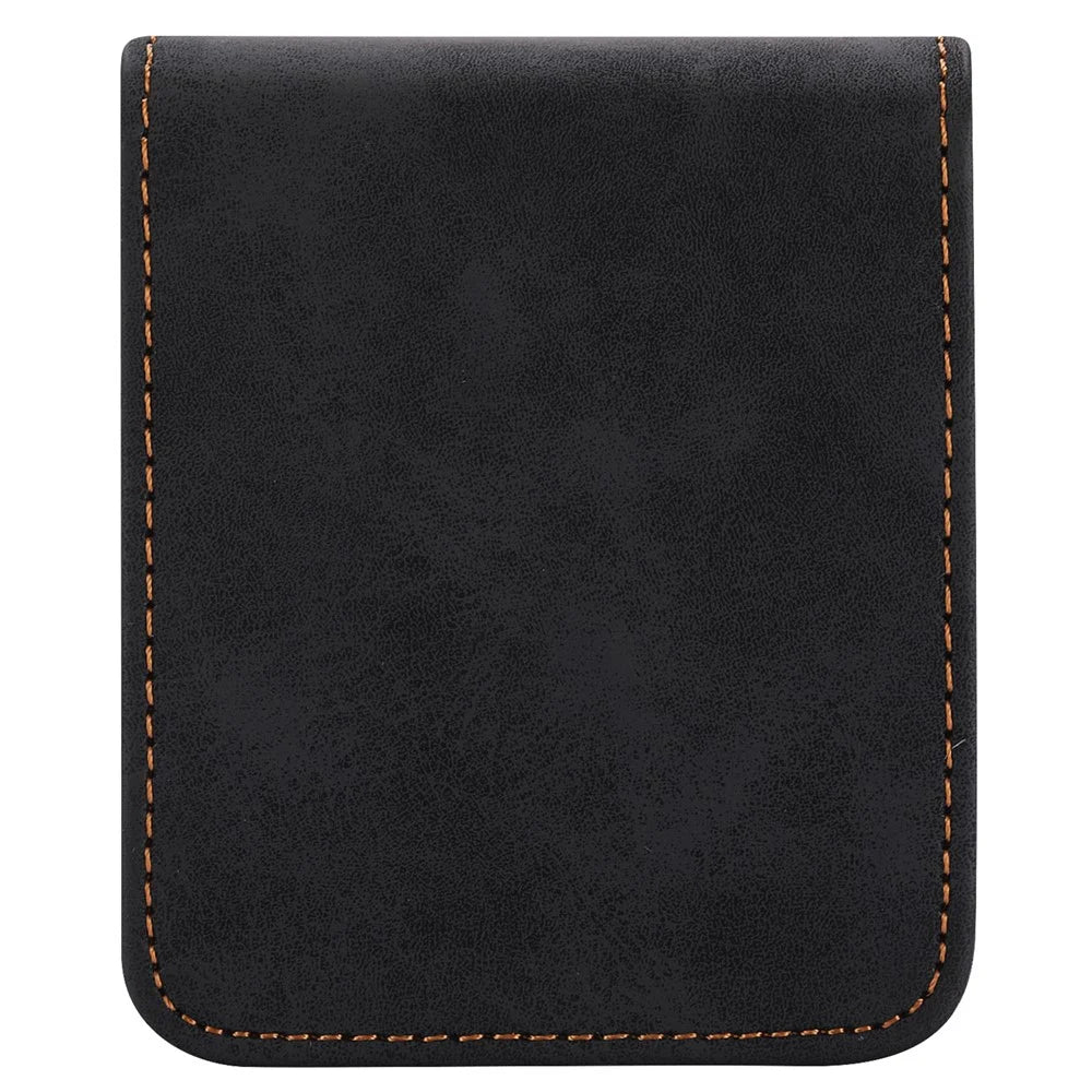 DF-05 For Samsung Galaxy Z Flip7 FE 5G / Z Flip6 5G Case PU Leather Magnetic Closure Phone Cover - Black - 4