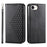 For iPhone 17e / 16e Wallet Case PU Leather Phone Cover Mobile Accessories   - Black - 1